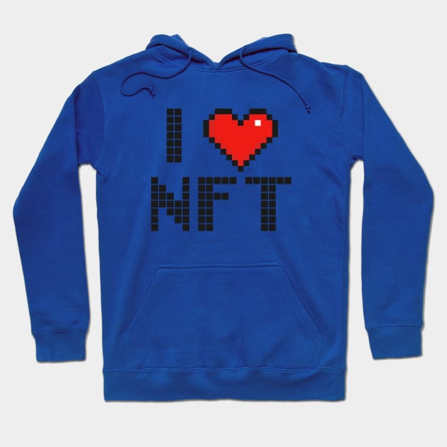 I heart NFT, I love NFT Digital NFT Hoodie by info@dopositive.co.uk